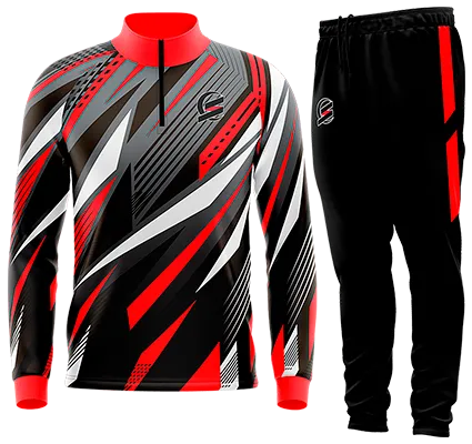 BUZO DEPORTIVO NEGRO - BLANCO - GRIS - TRIANGULOS - LINEAS cod: 0164 .