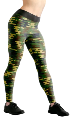 CALZA COD. 110 CAMUFLAJE LINEAL AMARILLO - VERDE - NEGRO - MARRON