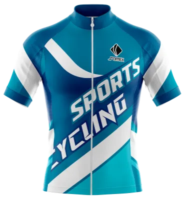 TRICOTA CICLISMO CAMISETA CICLISMO SPORT CYCLING TURQUESA - AZUL - BLANCO - FRANJAS - DEGRADE COD: 0003 .
