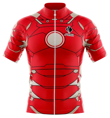 TRICOTA CICLISMO CAMISETA CICLISMO IRON BIKE - ROJO - LINEAS NEGRO COD: 0013 .