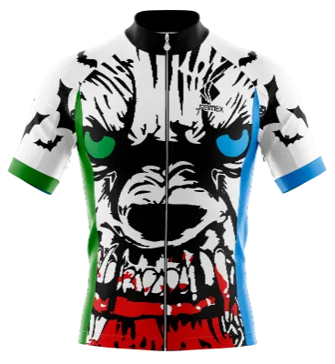 TRICOTA CICLISMO CAMISETA CICLISMO LOBO - CELESTE - VERDE - MURCIELAGOS COD: 0016 .