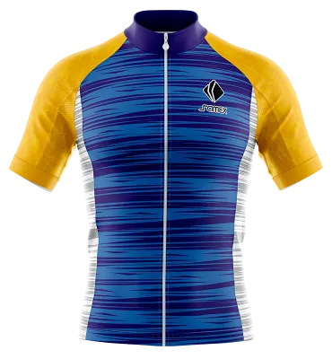 TRICOTA CICLISMO CAMISETA CICLISMO AMARILLO - AZUL - BLANCO - FRANJAS CELESTES COD: 0028 .