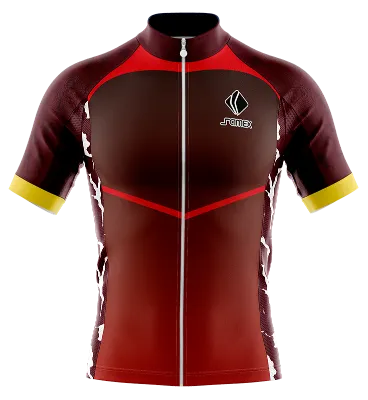 TRICOTA CICLISMO CAMISETA CICLISMO GUINDA - AMARILLO - BLANCO - DEGRADE COD: 0029 .
