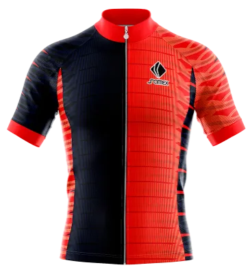 TRICOTA CICLISMO CAMISETA CICLISMO ROJO - AZUL - LINEAS COD: 0057 .