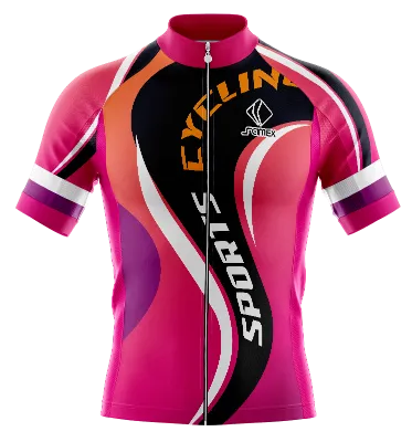 TRICOTA CICLISMO CAMISETA CICLISMO ROSADO - MORADO - BLANCO - DEGRADE - SPORT CYCLING COD: 0081 .