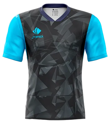 CAMISETA DE FUTBOL COD. 003 BARCELONA EDICION 2 FIGURAS GEOMETRICAS NEGRO