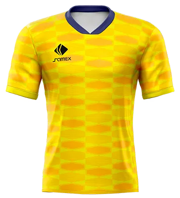 CAMISETA DE FUTBOL COD. 010 BARCELONA ENTRENAMIENTO 2017 II AMARILLO - EXAGONOS