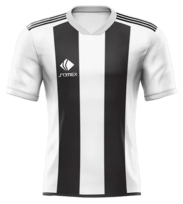 CAMISETA DE FUTBOL COD. 024 JUVENTUS 2019-20 BLANCO - FRANJAS NEGRO