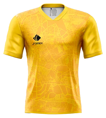 CAMISETA DE FUTBOL COD. 032 ROMA 2017 - 2018 AMARILLO - CIUDAD PANORAMICA