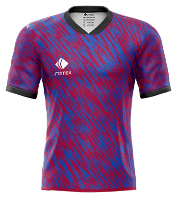 CAMISETA DE FUTBOL COD. 042 BARCELONA 2019 ROJO - LINEAS CELESTE