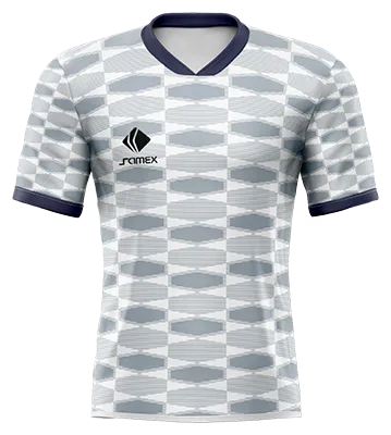 CAMISETA DE FUTBOL COD. 066 PSG ENTRENAMIENTO 2017 BLANCO EXAGONOS GRIS