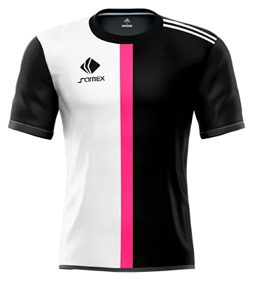 CAMISETA DE FUTBOL COD. 073 JUVENTUS LOCAL 2019-20 BLANCO - NEGRO - LINEA ROSADO