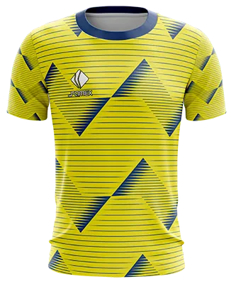 CAMISETA DE FUTBOL COD. 076 COLOMBIA 2019-20 AMARILLO - LINEAS AZUL