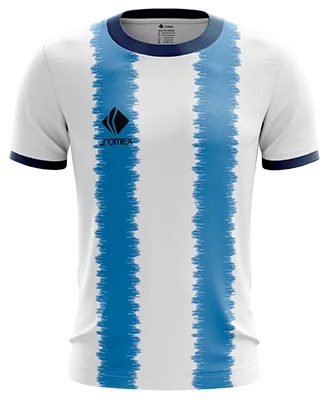 CAMISETA DE FUTBOL COD. 077 ARGENTINA COPA AMERICA 2019-2020 BLANCO - LINEAS CELESTE