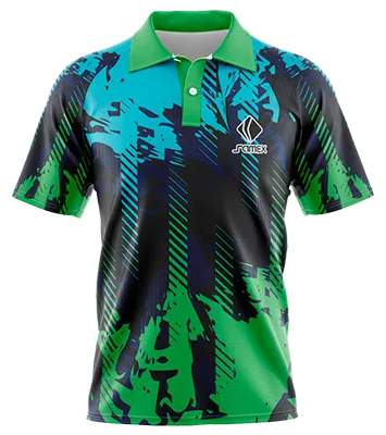 CAMISETA TENNIS CUELLO CAMISERO COD 0026 NEGRA - AZUL - VERDE- LINEAS.