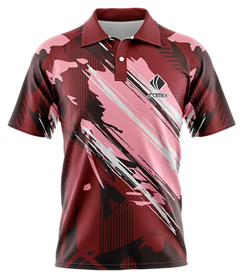 CAMISETA TENNIS CUELLO CAMISERO COD 0034 ROJO - NEGRO - ROSADO - BLANCO - PINCELADAS.