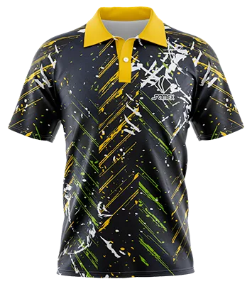 CAMISETA TENNIS CUELLO CAMISERO COD 0039 NEGRO - AZUL - AMARILLO - VERDE - LINEAS.