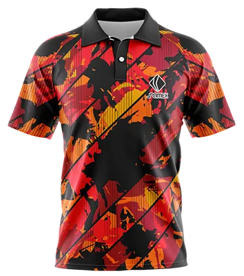 CAMISETA TENNIS CUELLO CAMISERO COD 0040 NEGRO - ROJO - NARANJA - FRANJAS - LINEAS.