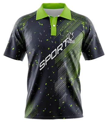 CAMISETA TENNIS CUELLO CAMISERO COD 0045 NEGRO - LINEAS - BLANCO - VERDE.