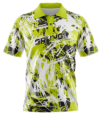 CAMISETA TENNIS CUELLO CAMISERO COD 0048 VERDE - NEGRO - BLANCO .