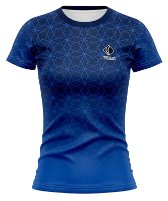 CAMISETA VOLEY FUTBOL DAMA CAMISETA CELESTE - AZUL - LINEAS COD: 0011 .