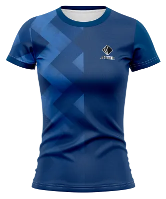 CAMISETA VOLEY FUTBOL DAMA CAMISETA AZUL - CELESTE - CUADROS COD: 0021 .