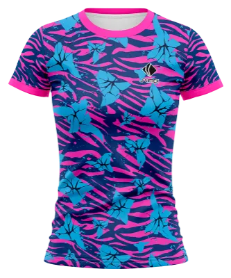 CAMISETA VOLEY FUTBOL DAMA CAMISETA AZUL - ROSADO - CELESTE - ANIMAL PRINT COD: 0039 .