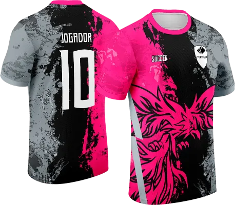CAMISETA NEGRO - GRUNGE GRIS Y ROSADO - AGUILA ROSADO cod: 0023 .
