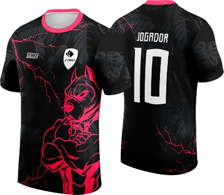 CAMISETA NEGRO - HOJAS GRIS - RAYOS Y PIT BULL ROSADO cod: 0048 .