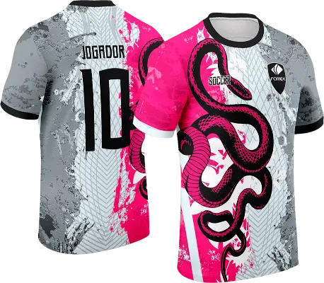 CAMISETA BLANCO - GRUNGE GRIS - SERPIENTE NEGRO CON ROSADO cod: 0083 .