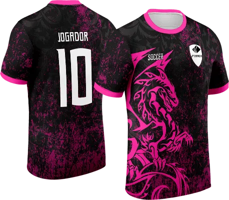 CAMISETA NEGRO - GRUNGE ROSADO - DRAGON CON ALAS ROSADO cod: 0088 .