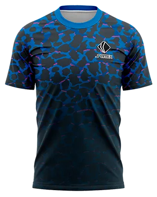 Camisetas Running Cod 0026 DEGRADE CELESTE - AZUL-MANCHAS NEGRAS .