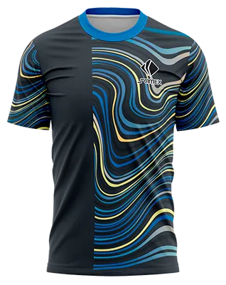 Camisetas Running Cod 0029 NEGRO - LINEAS - CELESTES - AMARILLO - GRIS .