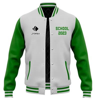 ChaquetaCasacas Promocion Cod 0009 CHAQUETA BLANCO CON MANGAS VERDES .