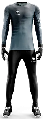 Conjunto Futbol Arqueros Cod 0010 CAMISETA GRIS CON DISEÑOS NEGROS .