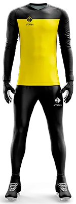 Conjunto Futbol Arqueros Cod 0019 CAMISETA AMARILLA CON MANGAS NEGRAS .