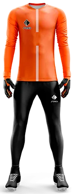 Conjunto Futbol Arqueros Cod 0031 CAMISETA NARANJA CON FRANJA BLANCA .