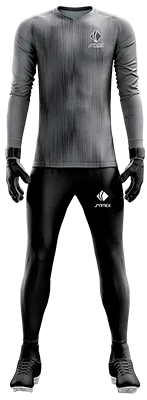Conjunto Futbol Arqueros Cod 0074 CAMISETA GRIS CON LINEAS NEGRAS .