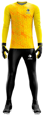 Conjunto Futbol Arqueros Cod 0084 CAMISETA AMARILLO CON NARANJA .