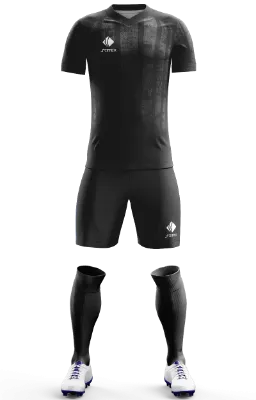 Conjunto Futbol Cod 006 ATLÉTICO MINEIRO KIT MANTO DA MASSA negro - plomo - franjas.