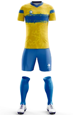 Conjunto Futbol Cod 007 Boca Juniors 2022-23 Graffiti Concept amarillo- celeste - franja.