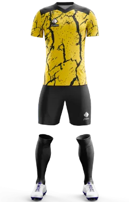 Conjunto Futbol Cod 0012 Borussia-2021-22 Concept amarillo - negro - lineas.