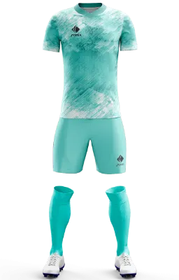 Conjunto Futbol Cod 0036 Miami FC 2020 Fantasy turquesa - blanco - lineas.