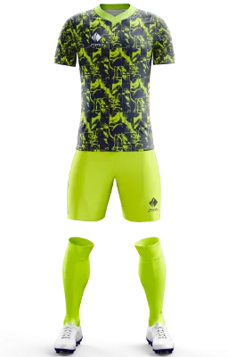Conjunto Futbol Cod 0050 Tottenham Entrenamiento 2021-22 azul - verde limon.