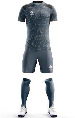 Conjunto Futbol Cod 0053 WOLVERHAMPTON AWAY KIT 2021-22 acero - negro - textura .