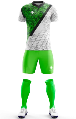 Conjunto Futbol Cod 0065 FAST SPORT VERDE LIMON - BLANCO - NEGRO - LINEAS .