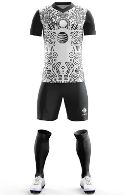 Conjunto Futbol Cod 0071 Club América 2021 Tercera negro- blanco .