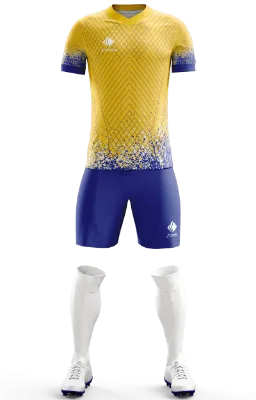Conjunto Futbol Cod 0106 BRASIL GRANITY DUAL CONCEPT amarillo - azul - lineas .