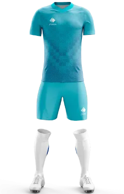 Conjunto Futbol Cod 0110 CAMISETA ALTERNATIVA HOLANDA 2018-2019 turquesa- celeste - lineas .