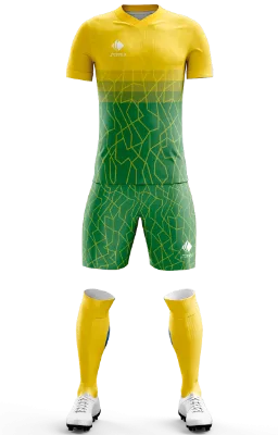 Conjunto Futbol Cod 0111 CAMISETA NIKE amarillo - verde - lineas .